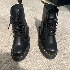 Black Leather Lace-Up Boots Dr. Martens